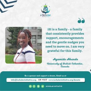 i-Scholar Fellow: Ayomide Akande